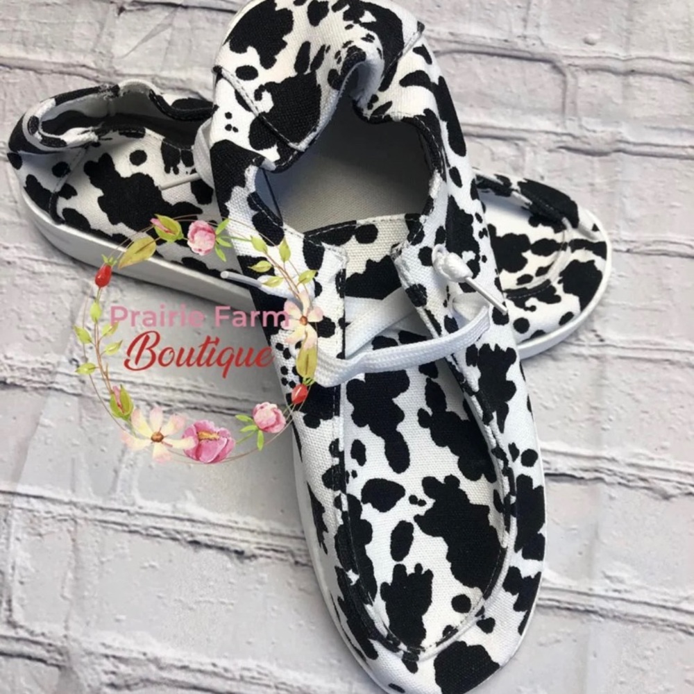 Cow Print Canvas Shoes
